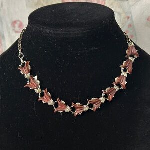 Chic Brown Floral Necklace